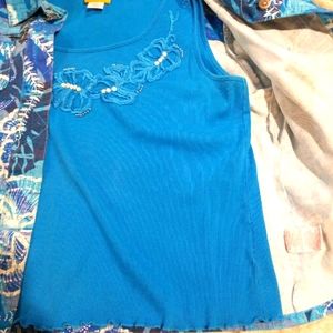 Jean jacket with tank top